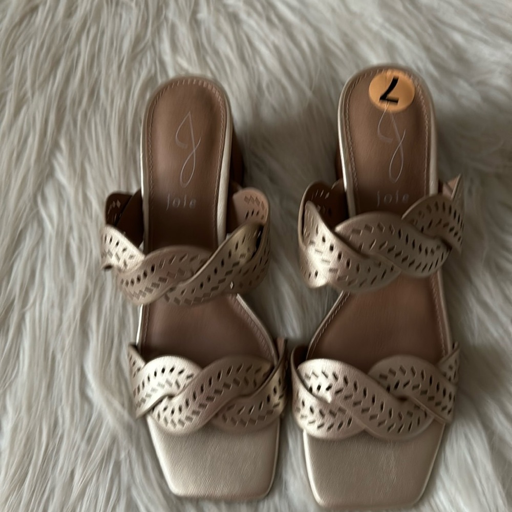 Joie Society gold slide heel sandal size 7